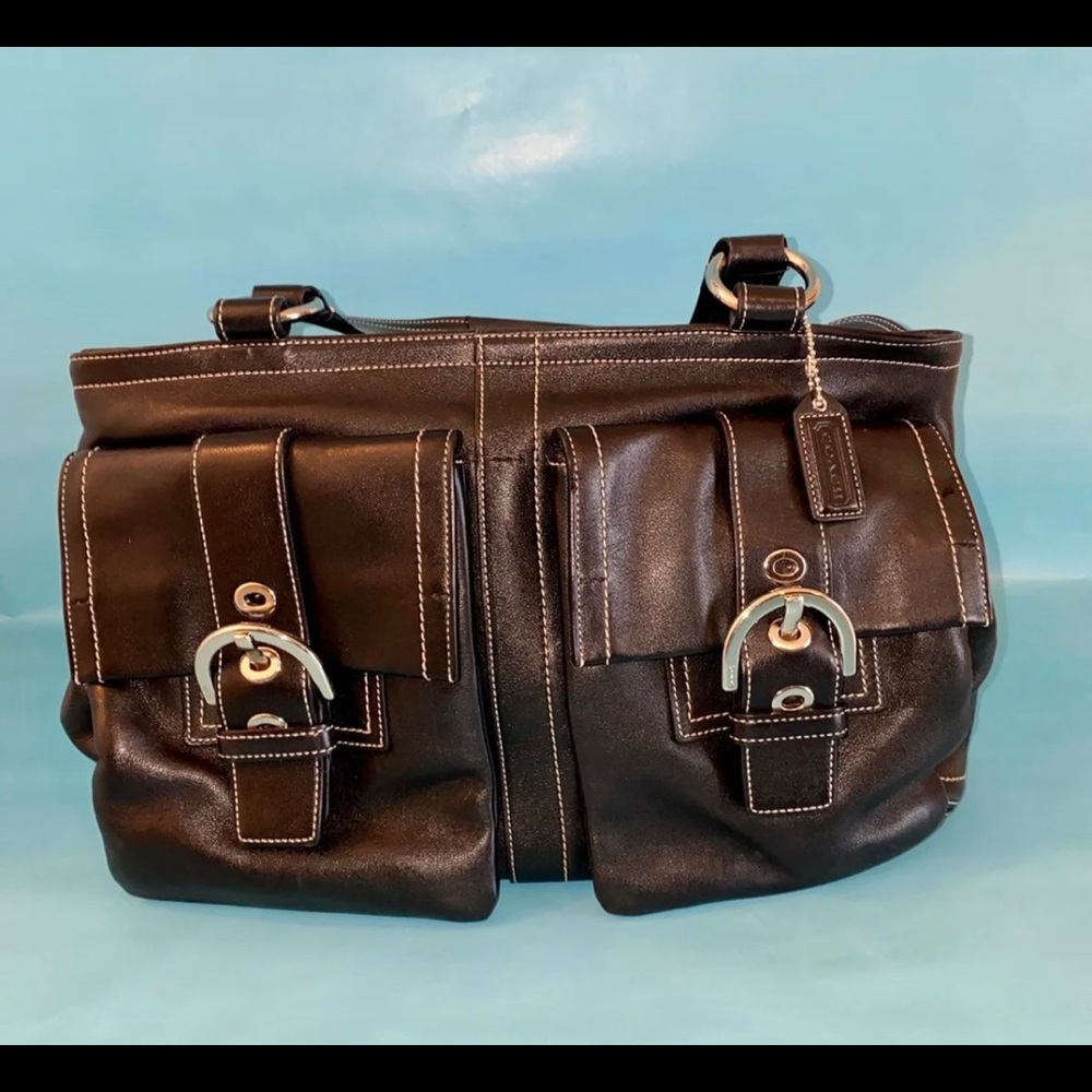 Black Leather Coach Purse